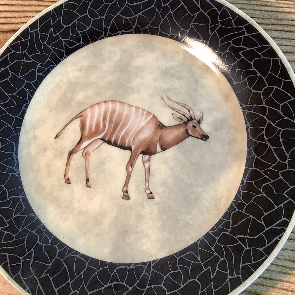 Lot of 3 I GODINGER Safari Africa Dessert Plates - Picture 3 of 7